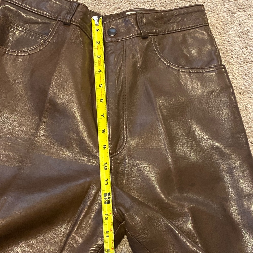 Vintage Leather Lanna pants size 10 Brown - Picture 5 of 16